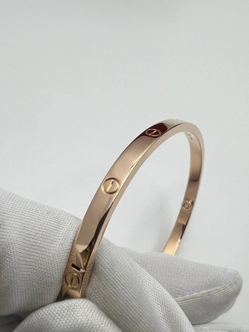 Cartier LOVE Bracelet Small Model 18K Rose Gold Size 17 Box Certificate Receipt